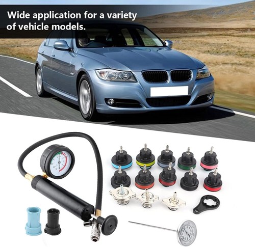 18pcs Radiator & Coolant Pressure Tester Cooling System Pressure Tester Kit new - Foto 5 di 10