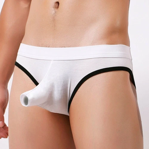Sexy Mens Elephant Nose Pouch Briefs Ice Silk Underwear Panties Trunks Shorts - Picture 20 of 31