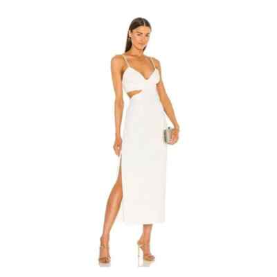 NWT - BARDOT - Cut Out Slit Midi Dress in Ivory Size XXL | eBay