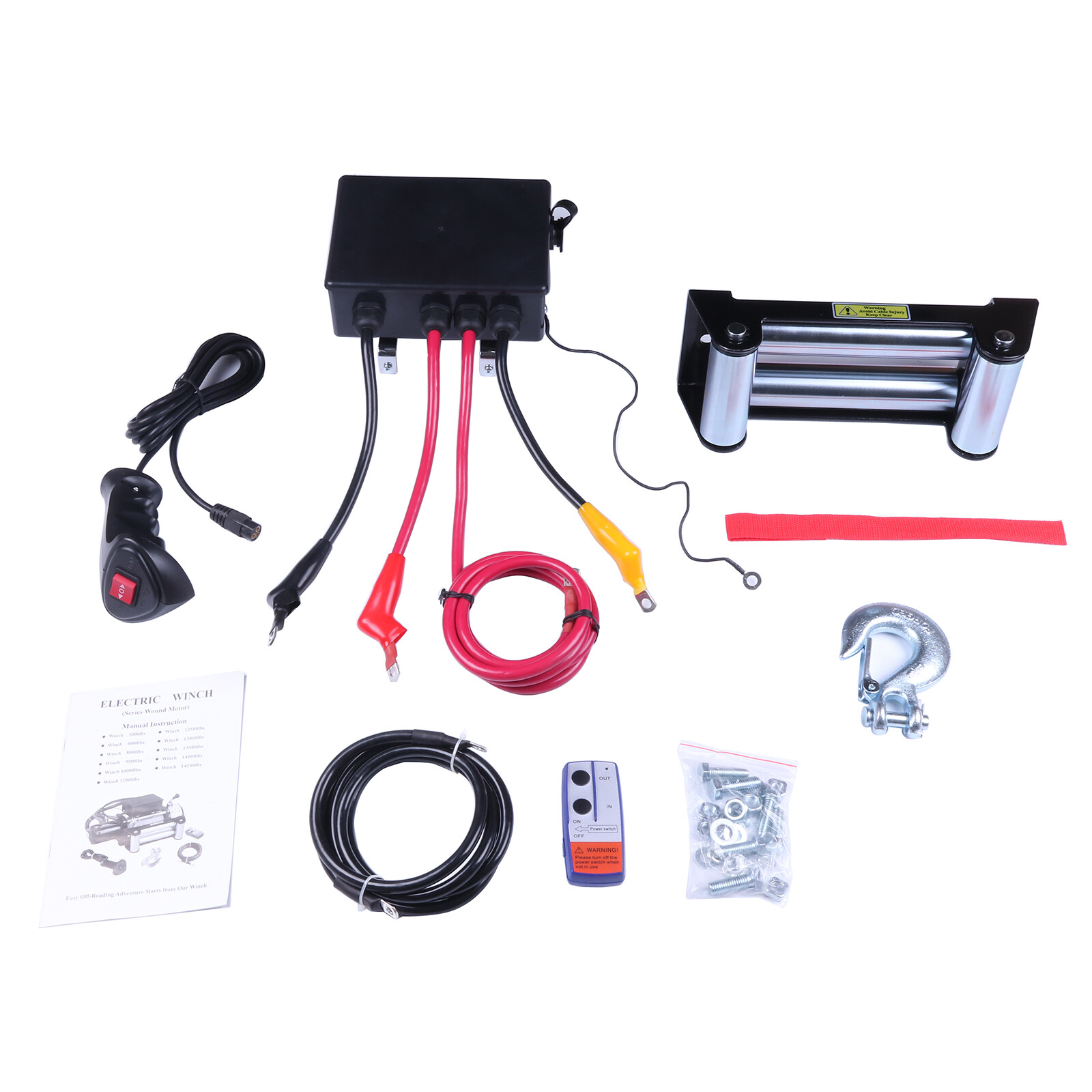 12000LB(5443KG) 6HP Off-road Electric Winch Towing Steel for ford Chevrolet 12V