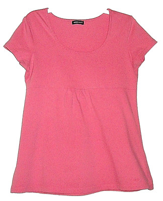 Damen Longshirt Tunika Babydoll Kurzarm FLASHLIGHTS Gr. 42 rosa
