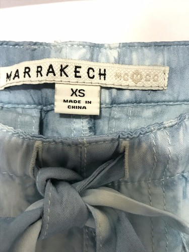 Anthropologie Marrakech Kassidy Pants Ankle Cargo Utility New XS Blue Tie Dye - Picture 4 of 12
