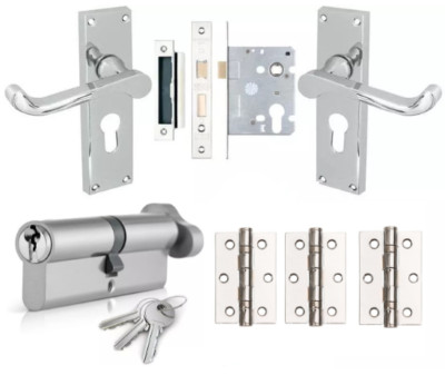 Victorian Scroll Eurogriff - HMO Pack mit Euro Lock Case, Zylinder und 3'' Scharnieren