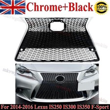 Front Bumper Grille Chrome+Black For 2014-2016 Lexus IS250 IS300 IS350 F-Sport