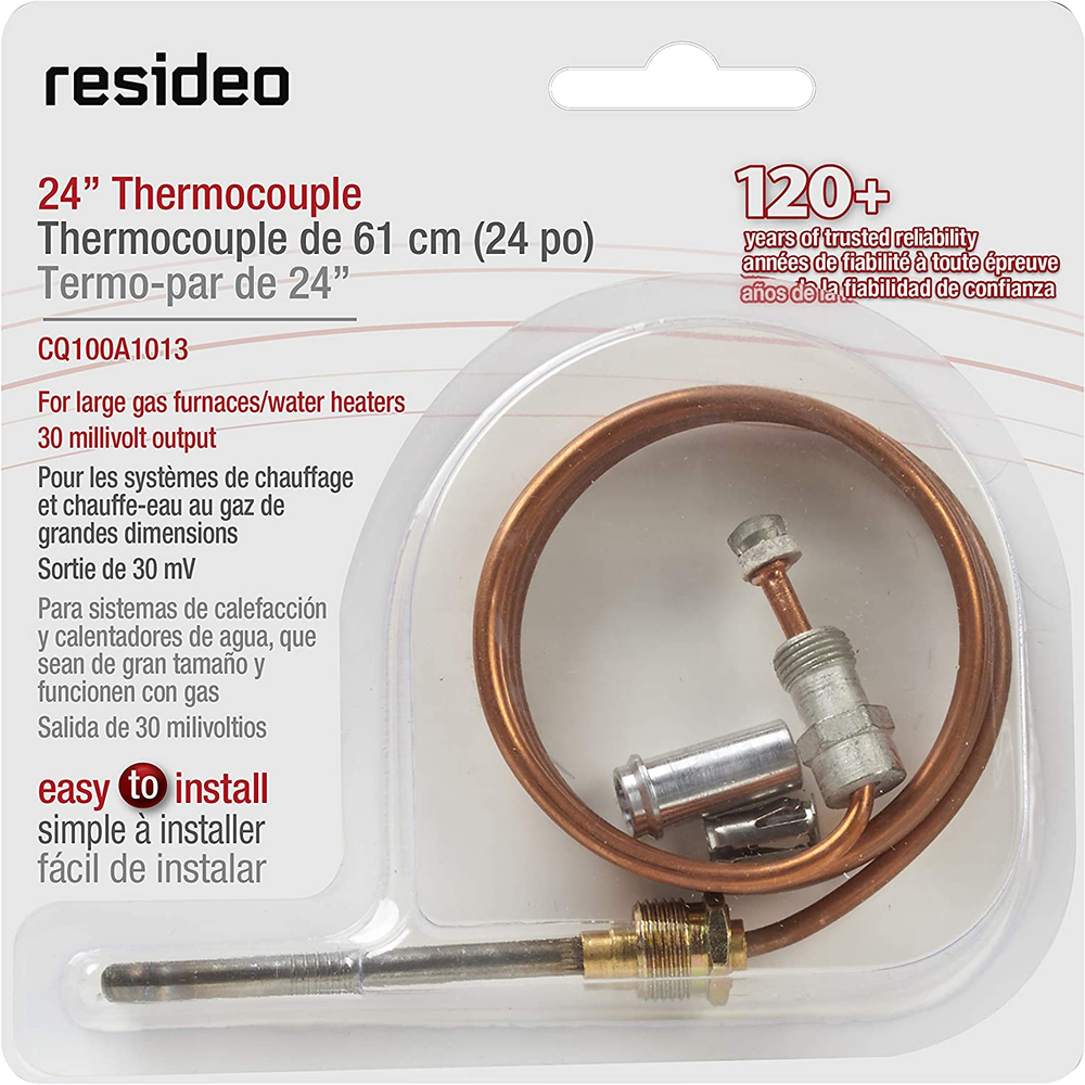 CQ100A1013/U 24-Inch Replacement Thermocouple for Gas Furnaces, Boilers and Wate