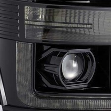 For 2011-2016 Ford Super Duty Alpha Black Led Projector Headlights Alpharex Luxx