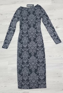 boohoo black sparkly dress