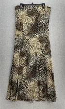 Pure Energy Women's Animal Print Strapless Maxi Dress Plus Size 2 Cheetah Print