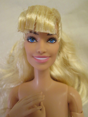 Nude Barbie The Movie Hybrid Doll Made to Move Body Margot Robbie Blonde  Bangs