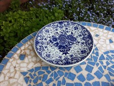 Assiette à accrocher Bouquet fleuri Blauw Delfts Chemkek Handwerk Holland Bleu