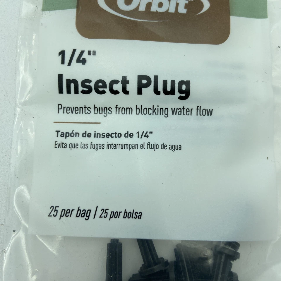 Lot Of 4 Orbit 67405 25 Count 1/4" Insect Plug Prevents Bugs From Blocking Flow - Image 3 of 4