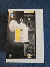 Hampton Bay Outdoor Wall Lantern - New - Open Box - White - 250 399