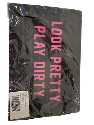 Schminktasche ''look pretty play dirty'' schwarz & pink 
