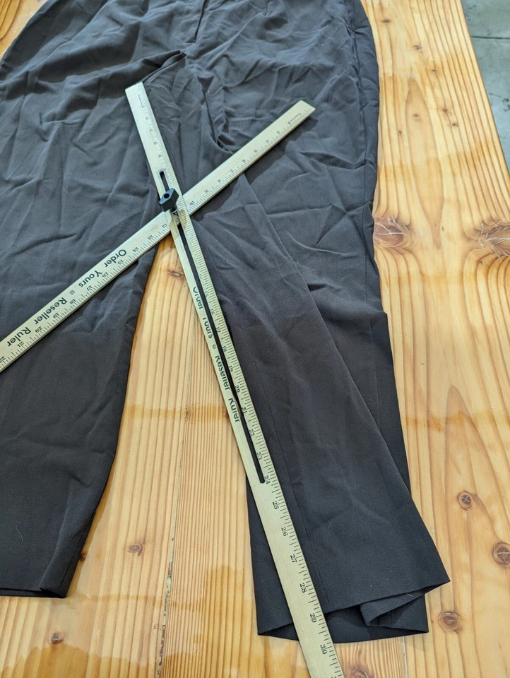 Maggie Barnes Womens Brown Dress Pants Stretch Elastic Waist Pocket Size 3 - Image 2 of 4