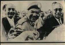 1967 Press Photo U Thant, United Nations, and Egyptian Officials in Cairo