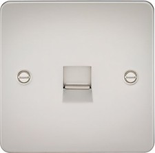 Image of Knightsbridge Flat Plate Telephone Extension Secondary Wall Single Socket Outlet