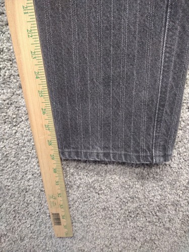 VTG Rocky Mountain Rockies BLACK STRIPED Jeans Women's Size 7/8 x 36 Mom Y2K USA - Picture 11 of 15