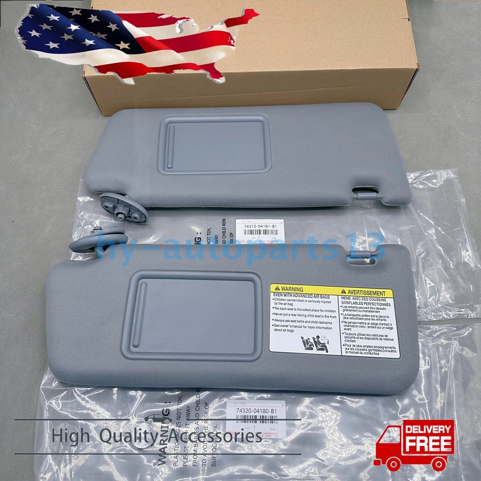 OEM 2005-2015 Toyota Tacoma Sun Visor sun visor replacement Gray 1 Pair Foto 3 de 4