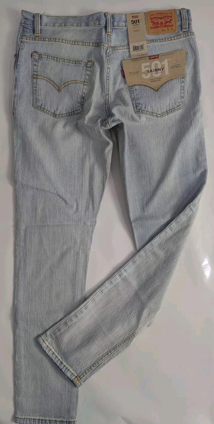 BNWT Levi 501 Skinny Stretch Jeans USA Import Waist 29 Leg 29 RRP £80 image 5