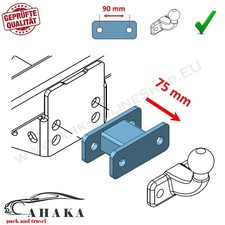 Verlängerung AHK 75mm Flanschkugel Anhängerkupplung für Toyota Land Cruiser J100