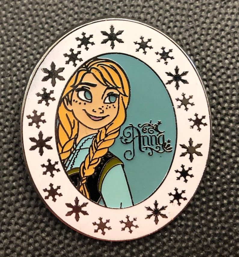 Disney pin 97853 princess Anna braids Frozen snow snowflakes Kristin Bell *1