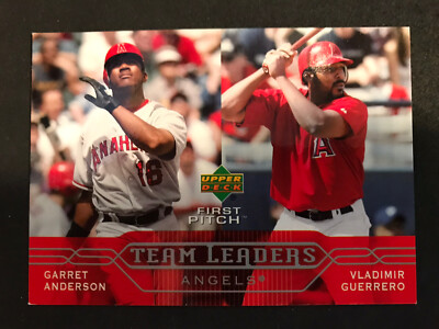 2005 Upper Deck First Pitch Team Leaders Garret Anderson Vladimir Guerrero HOF