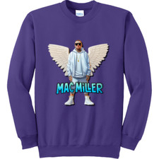 NEW Art Society RAP ICON ANGEL PURPLE Crew Sweater SMALL-4XLARGE MADE IN USA