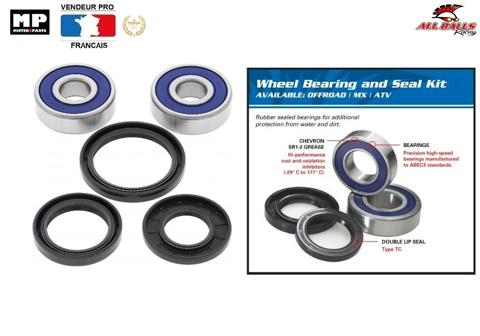 Roulements de roues avant All Balls pour moto Kawasaki KZ1100 B1 1981