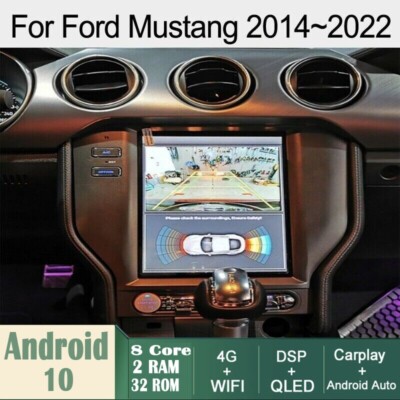 Car Android Gps Navigation Wifi 10.2'' For Ford Mustang 14~22 Radio Carpaly 2+32