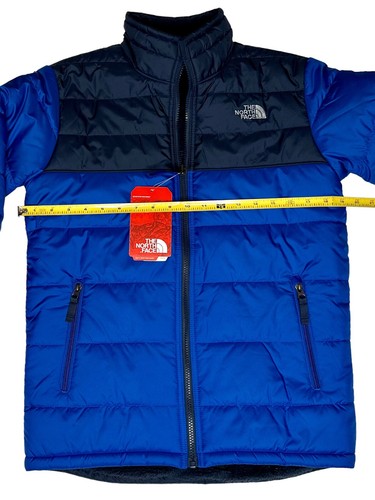 The North Face Boys Reversible Mount Chimbo Jacket Coat L With Tags Cobalt Blue - Picture 6 of 9
