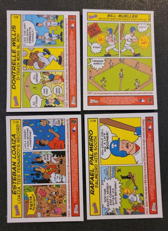 2004 Topps Bazooka Baseball Stickers, Tattoos and Comic Strips 16 Card Lot - Image 4 of 4