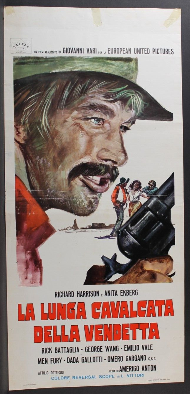 Locandina originale film La lunga cavalcata della vendetta (1972) - Regia di Tanio Boccia