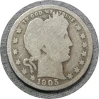 elf Barber Quarter Dollar 1905 O  B98