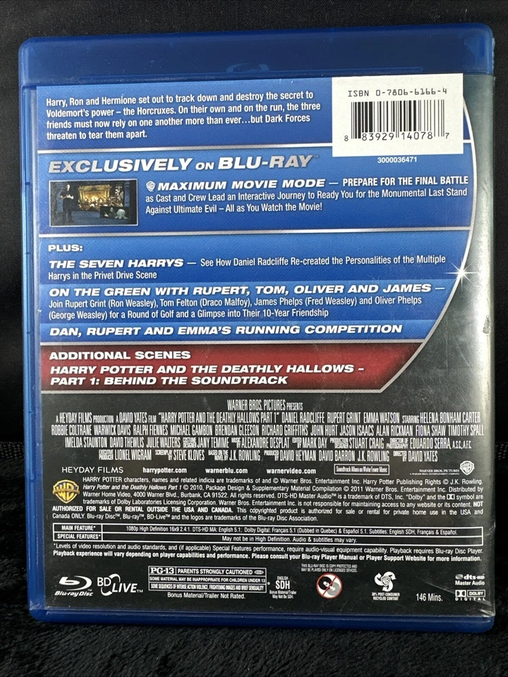 Harry Potter and the Deathly Hallows, Part 1 (3-Disc Blu-ray/DVD) TESTED!! - Image 2 of 4