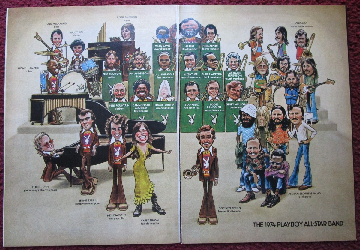 1974 PLAYBOY All-Star Band ~ CHICAGO, The Allman Brothers, Carly