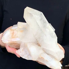3.6LB  Natural white crystal cluster point mineral specimen Chakras Healing