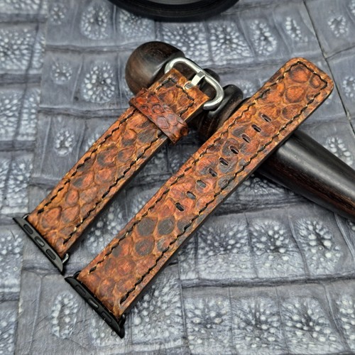 Exotic Leather Watch Band for Apple Watch size 38/40/41mm