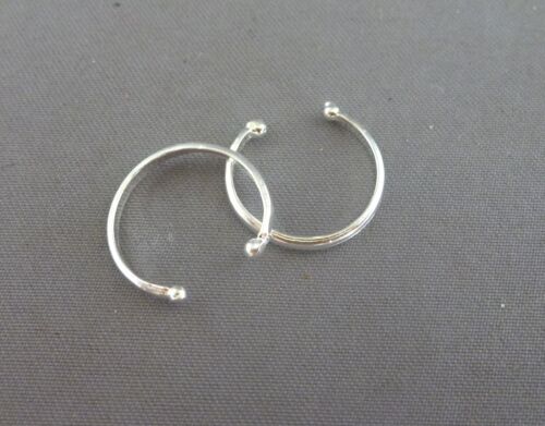 Plain with bead ear cuff genuine .925 sterling silver earcuff ear clip   - Photo 1 sur 2