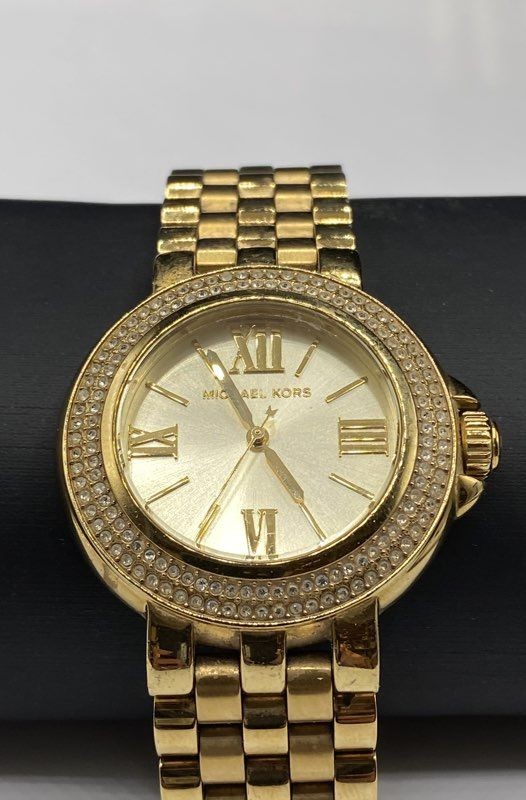 Women's Michael Kors Lucy Crystal Accent Stainless Steel 37mm Watch 106.4g