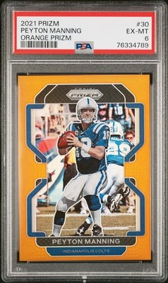 2021 Panini Prizm #30 Peyton Manning Orange Prizm #/249