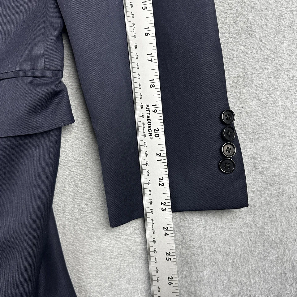 Traje Coppley Para Hombres 40R Azul Marino Lana Super 100s 2 Botones Chaqueta Pantalones 33x30 Muesca Foto 4 de 4