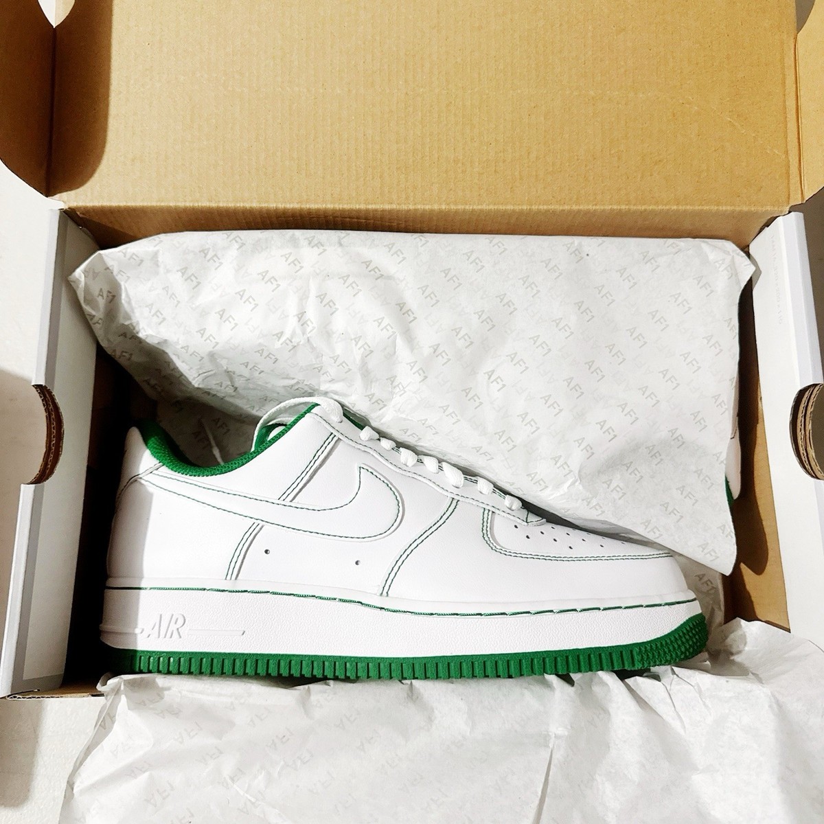 Size Nike Air Force '07 Contrast Stitch White Pine Green