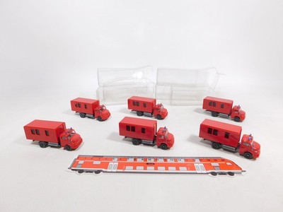 6x Wiking H0 1:87 629 Wechselpritsche-LKW Mercedes MB FW s.g./NEUW #CV304-0,5