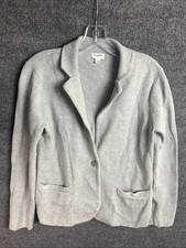 J Crew Classic Fit Schoolboy Sweater Blazer 100 Cotton Black Size Small