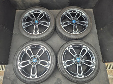 4x Genuine BMW X1 X2 19" Gloss Black M Sport Alloy Wheels Tyres 871m iX1 iX2