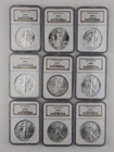 1986 - 1995 American Silver Eagle Dollar 9 Coins Date Set NGC MS69 - 1436B