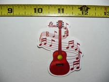 SPIRAL MUSIC NOTE ACOUSTIC GUITAR SMALL STICKER DECAL BAND SONGS MUSICIAN
