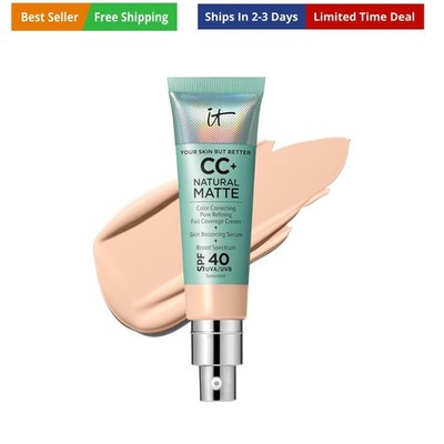 CC+ Cream Natural Matte - Poreless Full Coverage Foundation With SPF 40, 16HR...