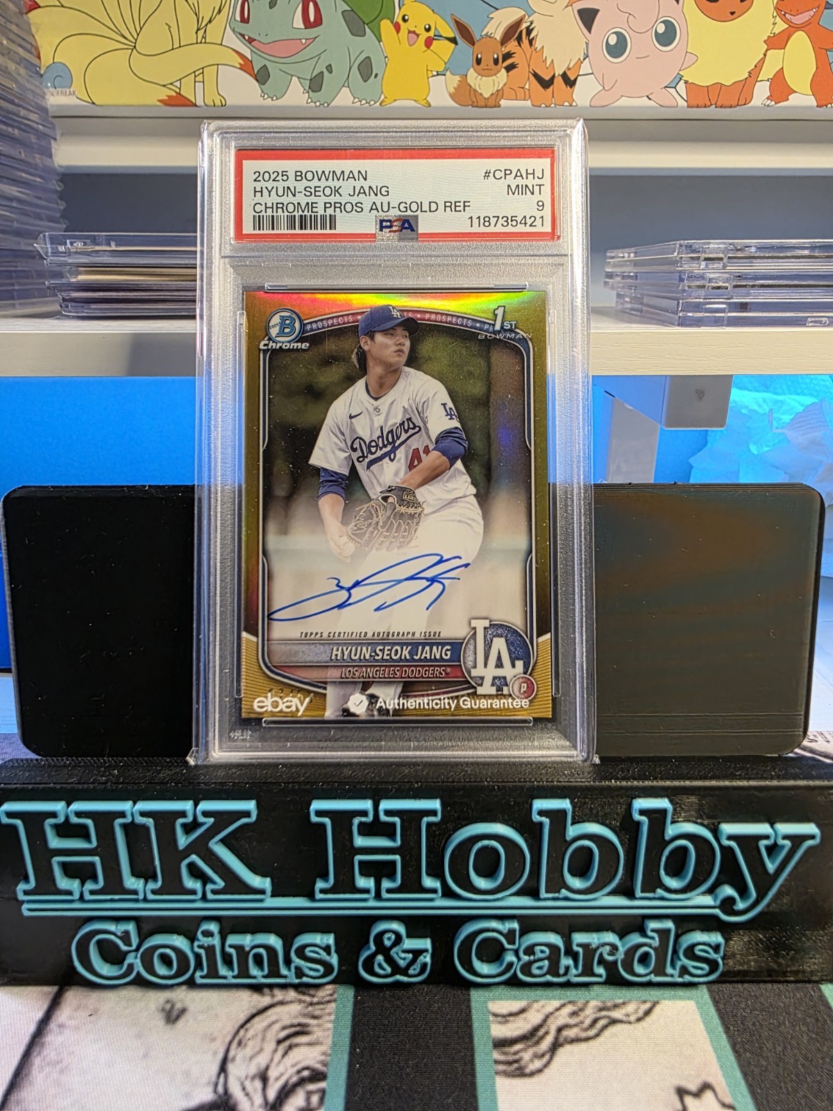 2025 Bowman Chrome Prospects 1st Hyun-Seok Jang True Gold Auto /50 LA Dodgers