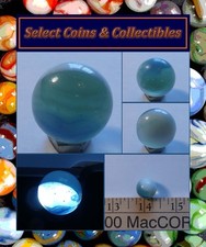 Vintage Glass Marble Blue/White/Clear Swirl Fair Condition 3800